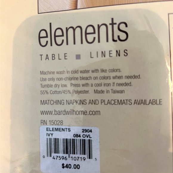 Tablecloth Set of 2: Identical, Ovals, 60x 84 - Picture 4 of 4